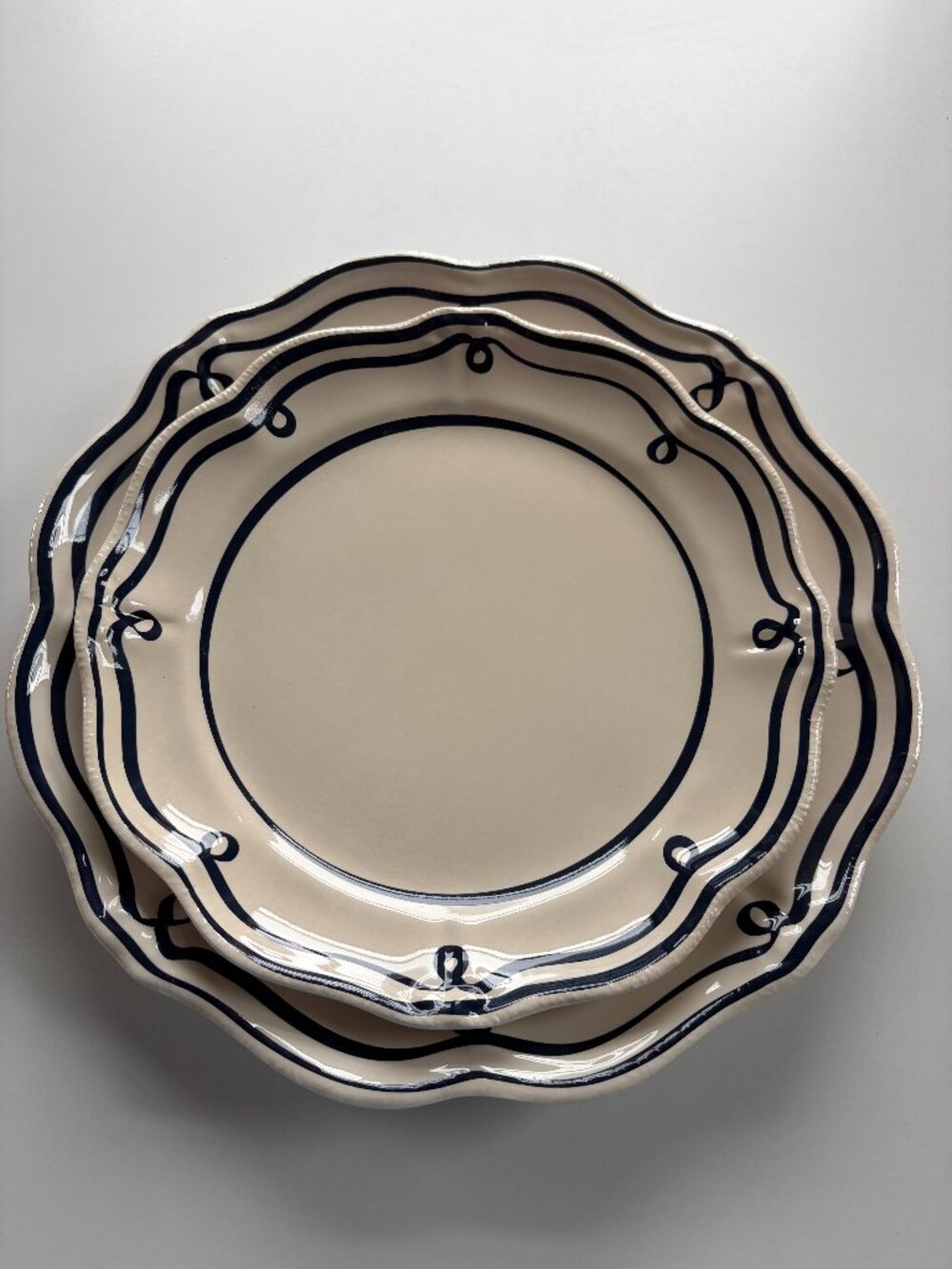 Anthropologie Twirl Melamine Side/Dessert Plates (set of four)